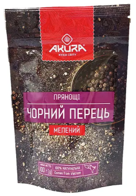 Перець чорний Akura мелений 100 г